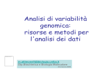 Analisi di variabilità genomica - Università degli Studi di Bari