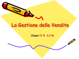 La Gestione delle Vendite