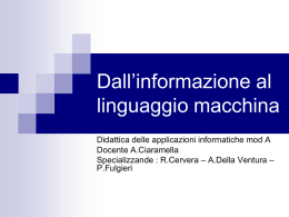 Slide Sistemi numerici e loro conversione