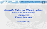 Ripartizione regionale delle domande pervenute il 18 dicembre