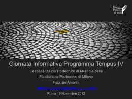Diapositiva 1 - Fondazione CRUI
