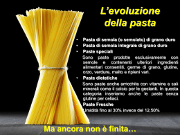 L`evoluzione della pasta