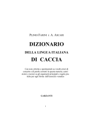 dizionario di caccia - Enciclopedia delle armi