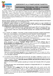 Integrazione Calendario Venatorio Pavia 2015-2016