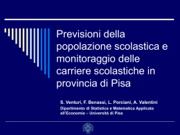 Previsioni della popolazione scolastica e monitoraggio delle