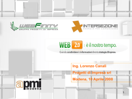 Ing. Lorenzo Canali, Amministratore Progetti di Impresa