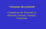vitamine idros - Infermieristica