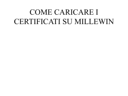 come caricare i certificati su millewin