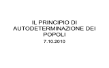 IL PRINCIPIO DI AUTODETERMINAZIONE DEI POPOLI 7.10.2010