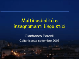 Multimedialità e insegnamenti linguistici