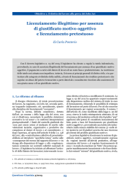 Licenziamento illegittimo per assenza di giustificato motivo oggettivo