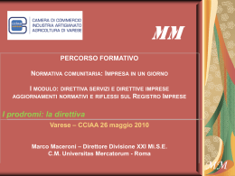 Presentazione di PowerPoint - Camera di Commercio Varese