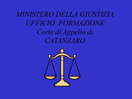 ministero della giustizia ufficio formazione catanzaro