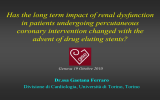 Has the long term impact of renal dysfucnion in