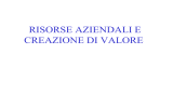 risorse aziendali e creazione del valore