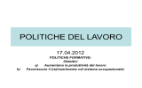 POLITICHE DEL LAVORO