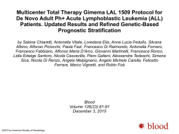 Multicenter Total Therapy Gimema LAL 1509