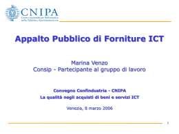 Appalto pubblico di forniture ICT