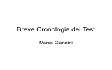 Breve Cronologia dei Test