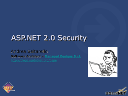 ASP.NET 2.0 Security