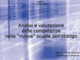 Analisi e valutazione delle competenze nella &ldquo;nuova&rdquo;