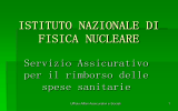 Piano Sanitario - RNTTA - Istituto Nazionale di Fisica Nucleare