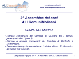 Campobasso 9 giugno 2010 – 2^ Assemblea soci ALI ComuniMolisani