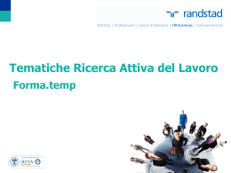 MODULI-TECNICHE RICERCA ATTIVA