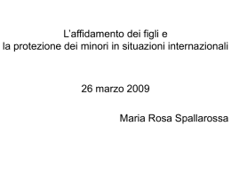 L`affidamento dei figli e la protezione dei minori in