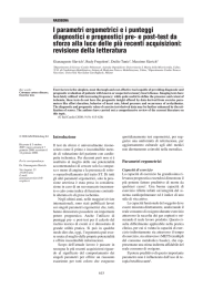 I parametri ergometrici e i punteggi diagnostici e prognostici pre