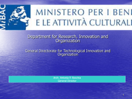 Ministry Beni culturali presentation
