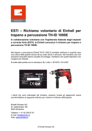 Richiamo volontario di Einhell per trapano a percussione TH