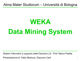 WEKA - Università di Bologna