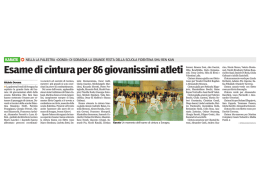 Esame di cintura per 86 giovanissimi atleti