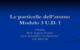 Le particelle dell`atomo Modulo 3 U.D. 1
