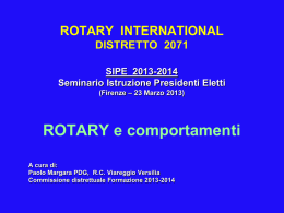 ROTARY e comportamenti - Rotary International