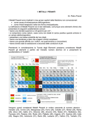 i metalli pesanti