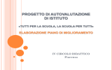 Progetto di autovalutazione «Tutti per la scuola, la scuola per tutti»