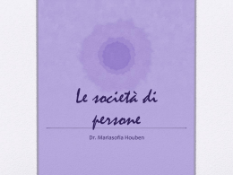 Le società di persone