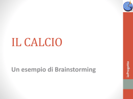 Il calcio, esempio di Brainstorming