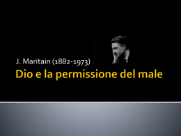 Dio e la permissione del male