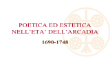 poetica ed estetica nell`eta` dell`arcadia