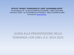 ISTITUTO TECNICO TECNOLOGICO DI STATO "ALESSANDRO