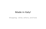 Made in Italy - Money and Shopping
