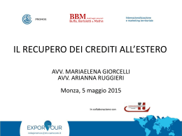 Il recupero dei crediti all`estero