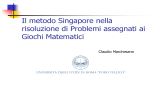 Il metodo Singapore nei problemi assegnati alle gare di matematica