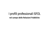 I profili professionali ISFOL - Dipartimento di Comunicazione e