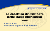 La didattica disciplinare nelle classi plurilingue oggi