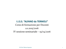 Terzo incontro - IISS Alfano