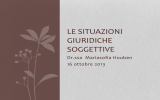 Le situazioni giuridiche soggettive